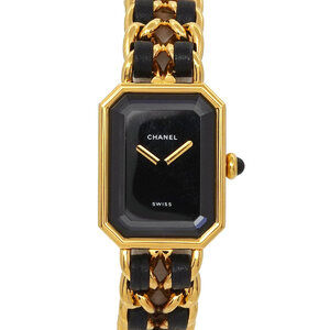 CHANEL Premiere Women's Watch, Size S, H0001, Black and Gold, Quartz Movement